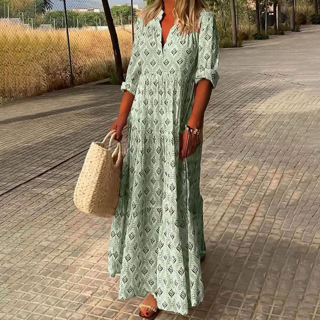 Vicky - Women’s Boho Print Maxi Dress