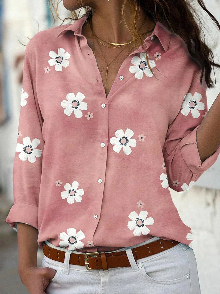 Darya - Sophisticated Floral Print Blouse