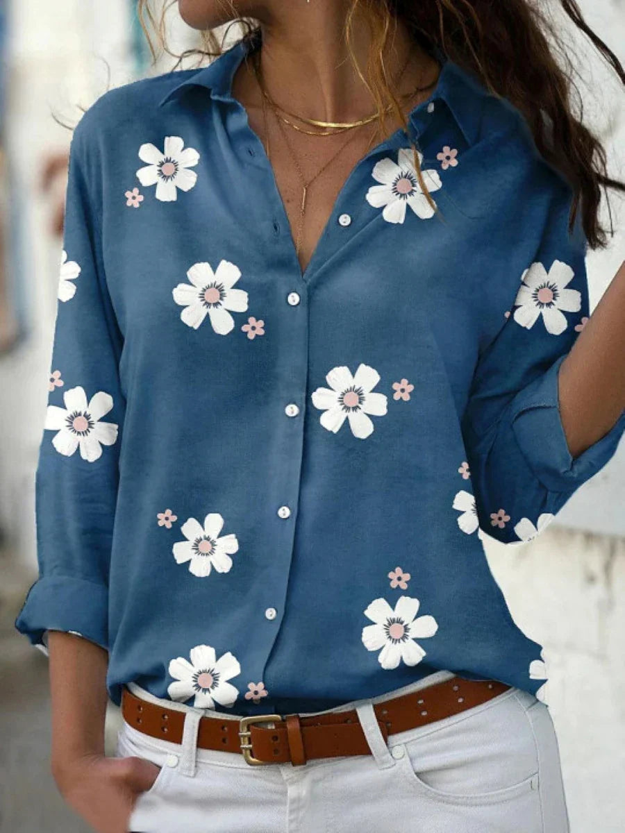 Darya - Sophisticated Floral Print Blouse