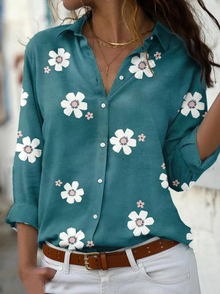 Darya - Sophisticated Floral Print Blouse