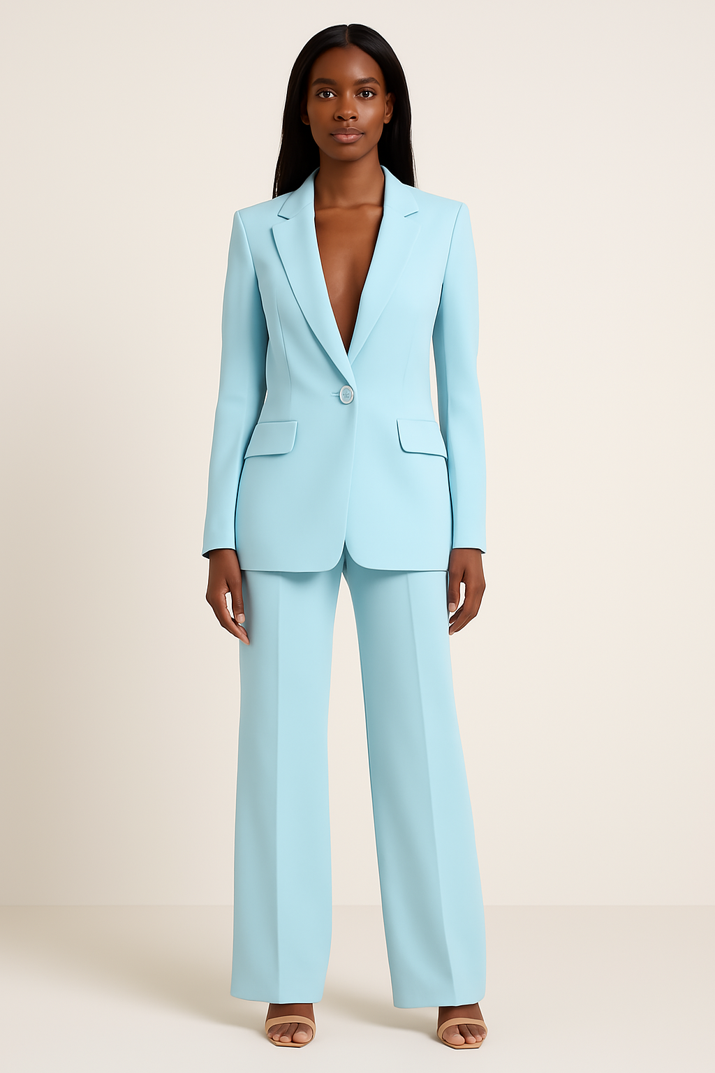 Ella - Chic Tailored Long Blazer Formal Suit Set For Women