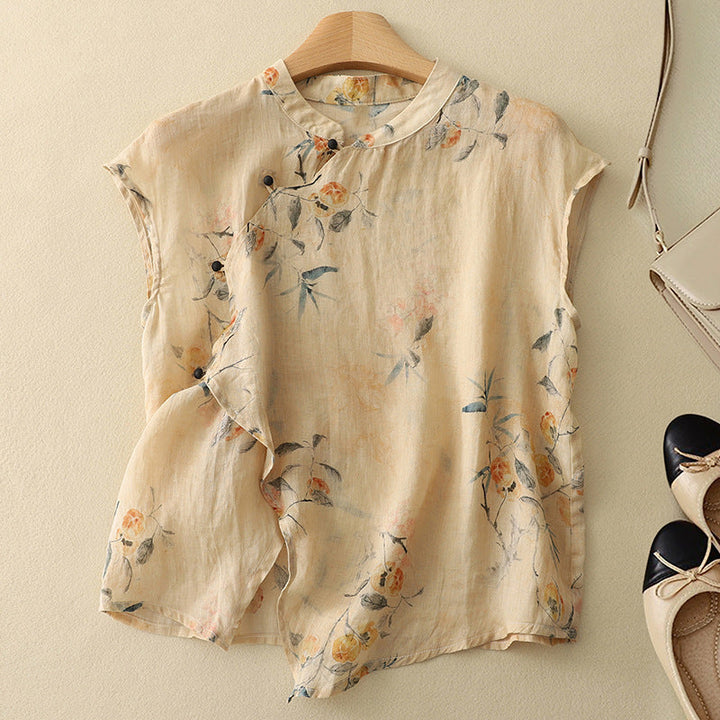 Amanda - Vintage Spring Sleeveless Blouse