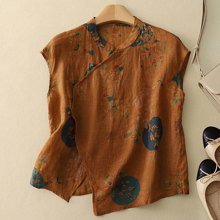 Amanda - Vintage Spring Sleeveless Blouse