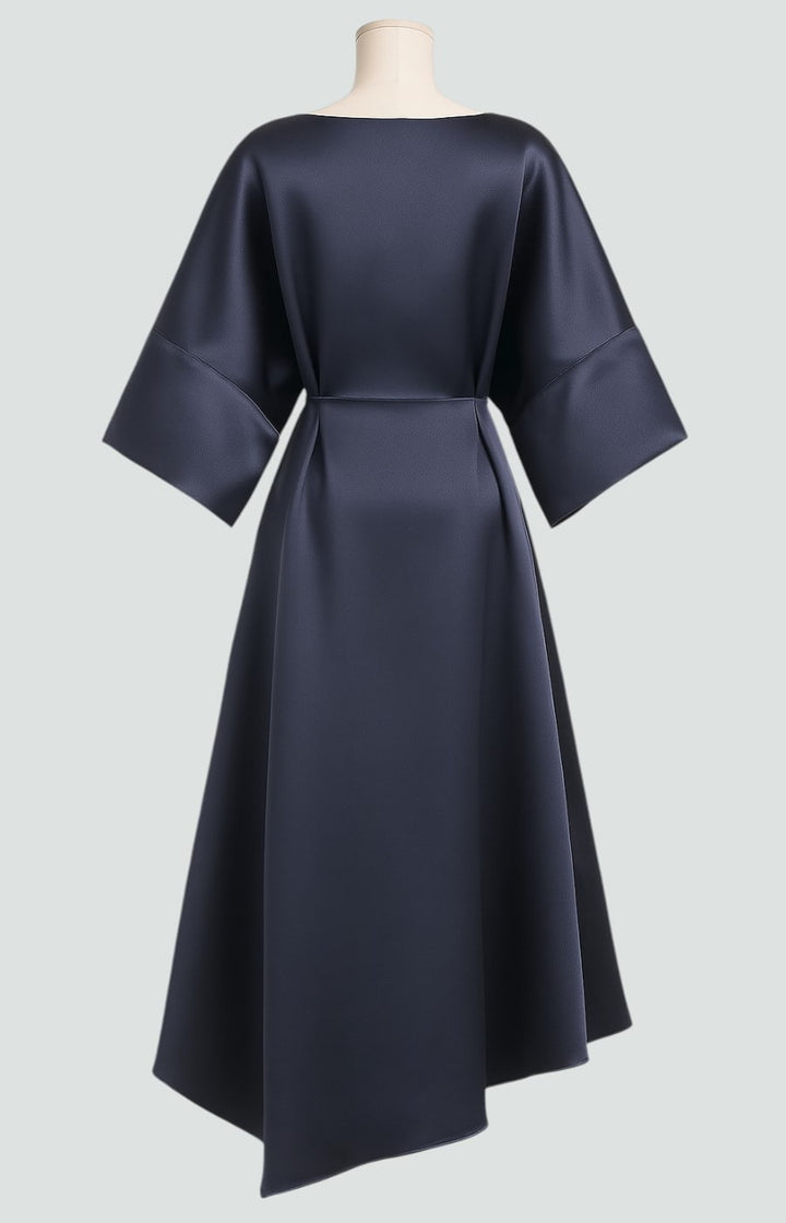 Heather - Elegant Long Dress With Lantern Sleeves