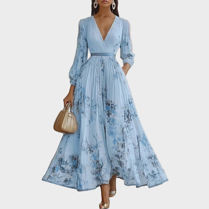 Rowella - Women Elegant Pleated Maxi Dress