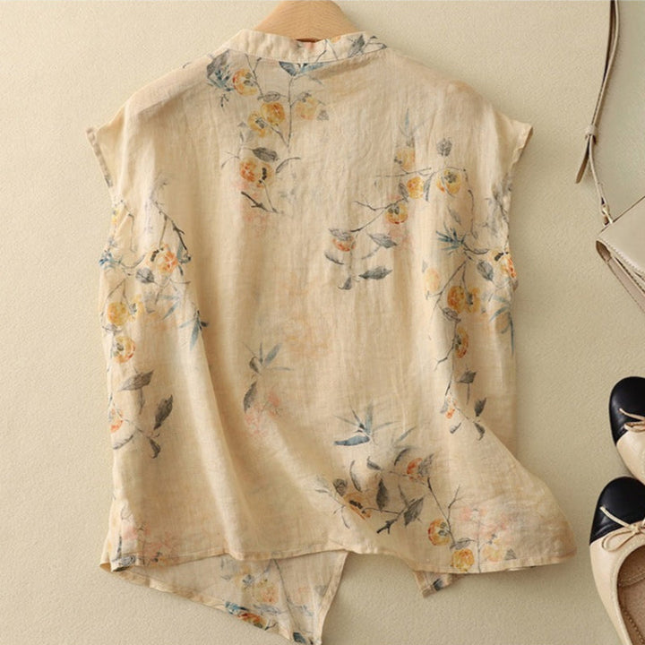 Amanda - Vintage Spring Sleeveless Blouse