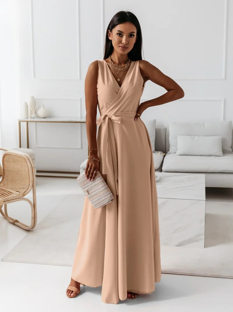 Hailey - Elegant Women Wedding Guest Wrap Maxi Dress