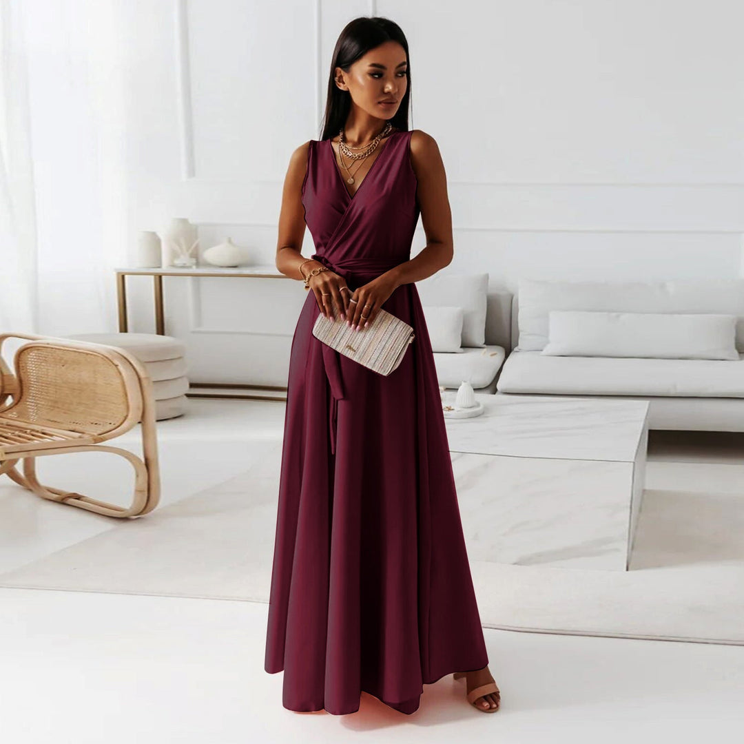 Hailey - Elegant Women Wedding Guest Wrap Maxi Dress