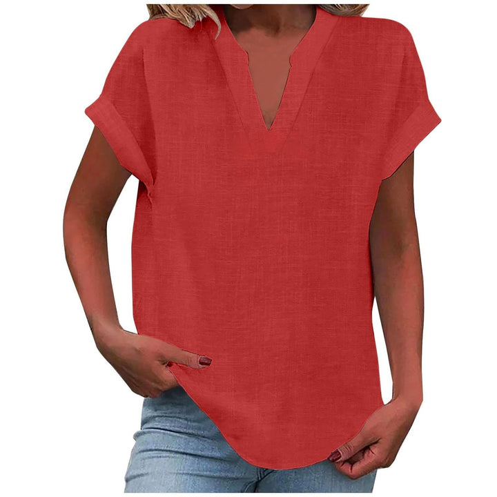 Lexi - Elegant Relaxed V-Neck Blouse