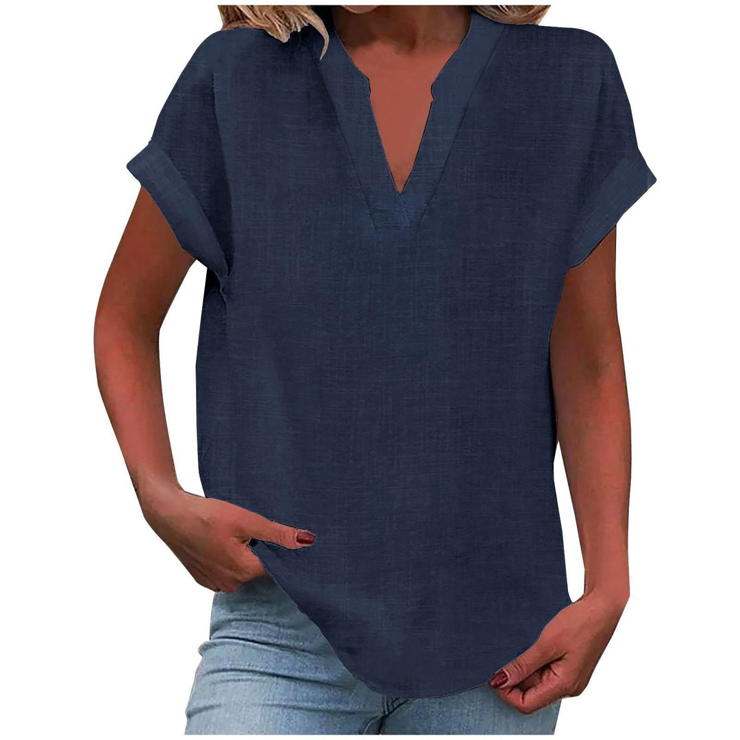 Lexi - Elegant Relaxed V-Neck Blouse