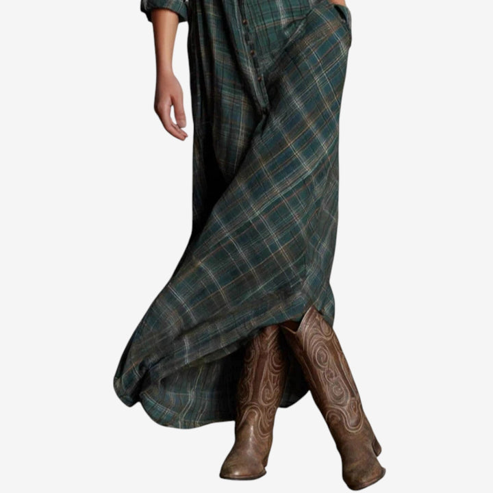 Marcelline - Elegant V Neck Maxi Dress