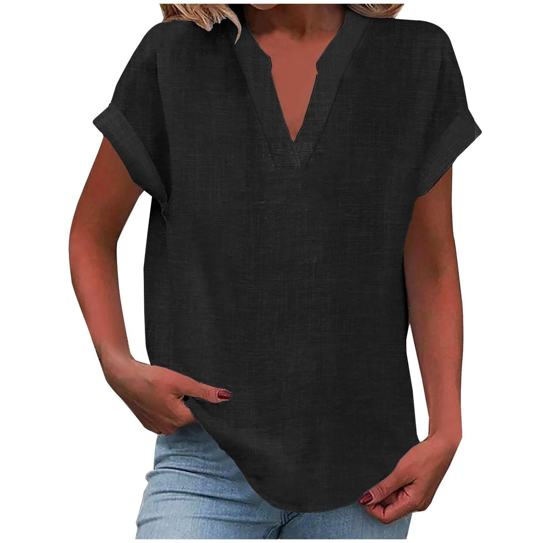 Lexi - Elegant Relaxed V-Neck Blouse