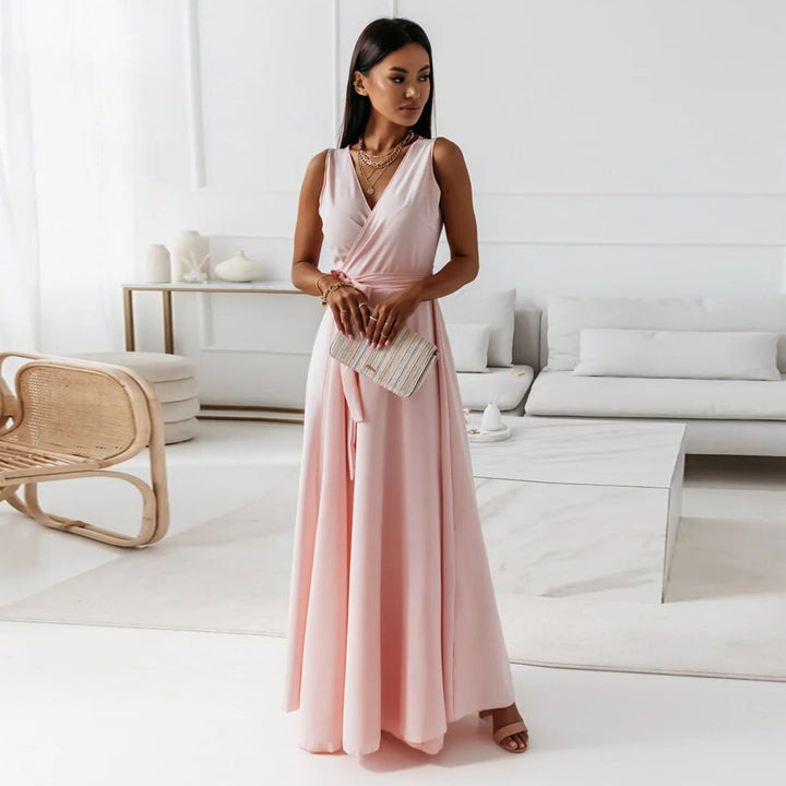 Hailey - Elegant Women Wedding Guest Wrap Maxi Dress