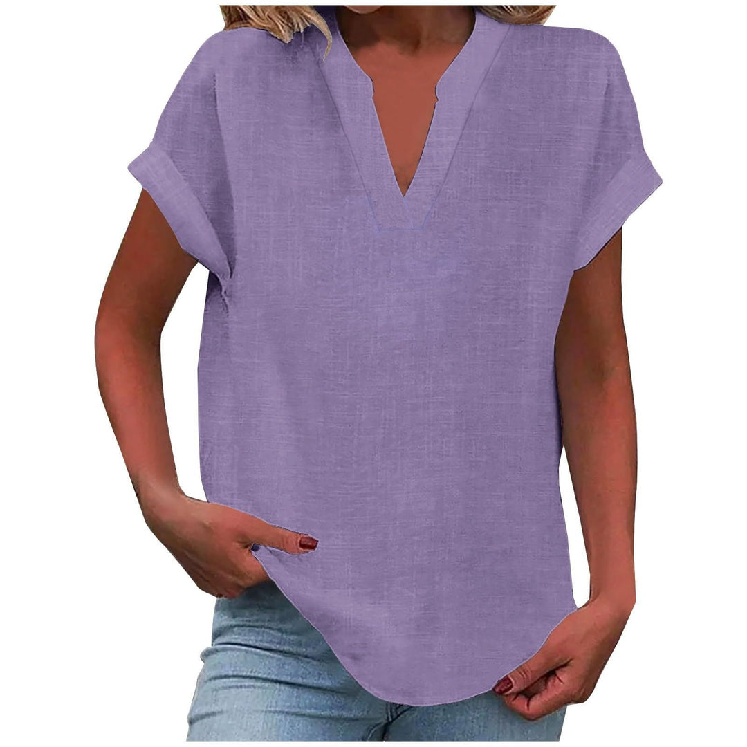 Lexi - Elegant Relaxed V-Neck Blouse