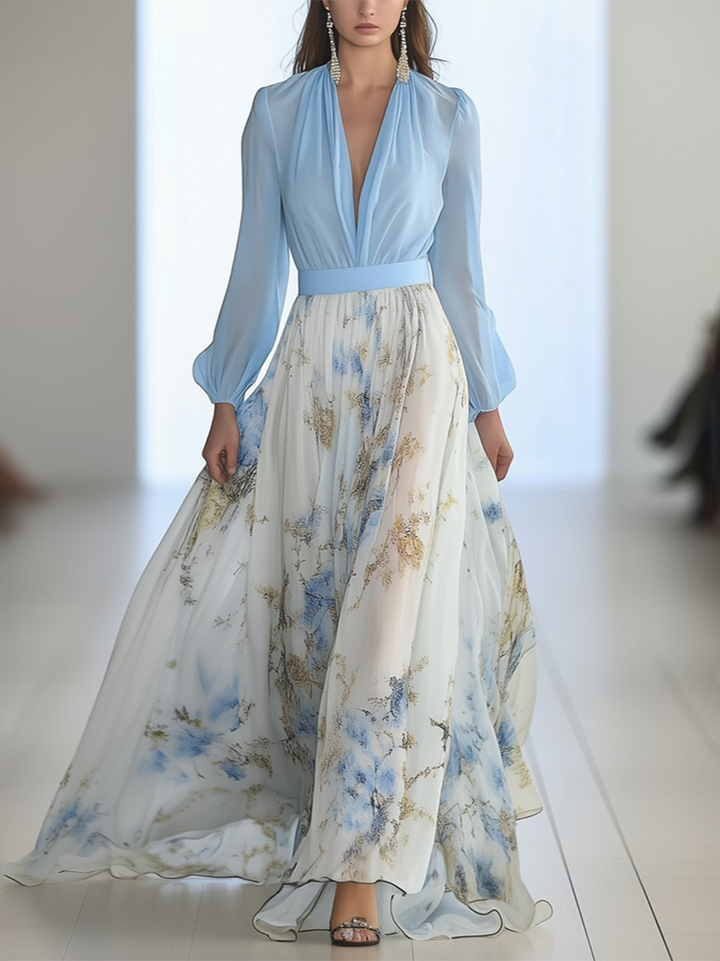 Kelli - Chic Maxi Dress with Dazzling Floral Print