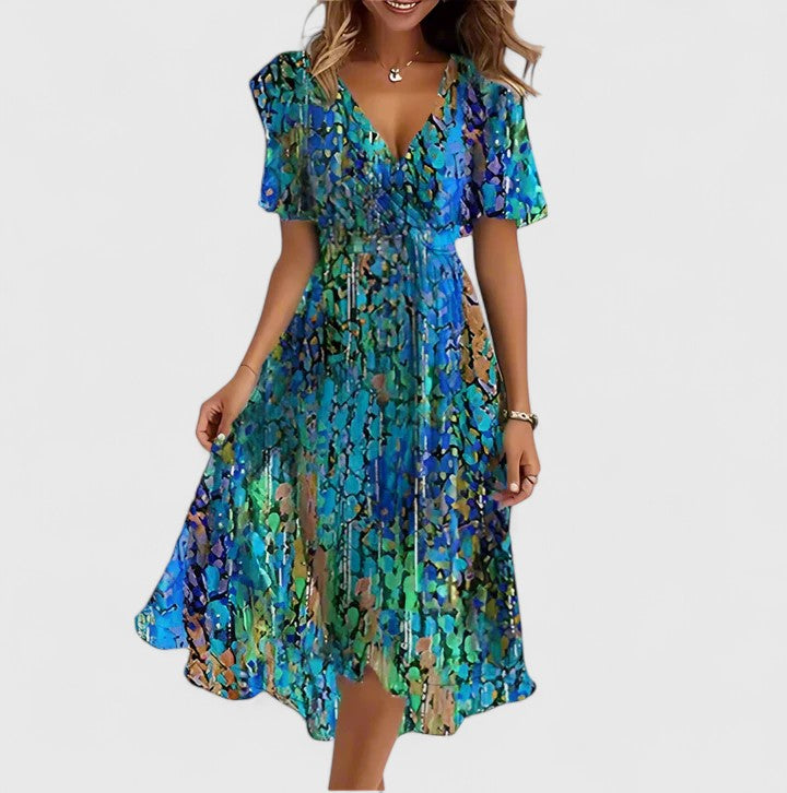 Madison - Elegant Floral Short Dress