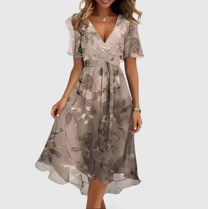 Madison - Elegant Floral Short Dress