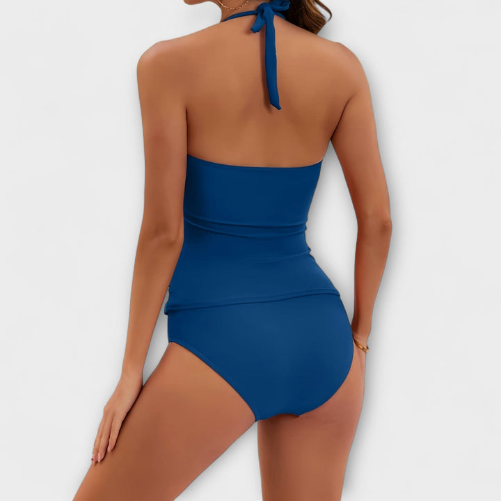 Sophia - Women’s Solid Halter Two-Piece Swimsuit