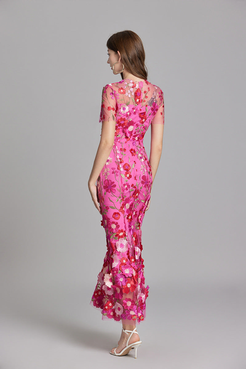 Rose | Women Romantic Floral Appliqué Mermaid Evening Gown