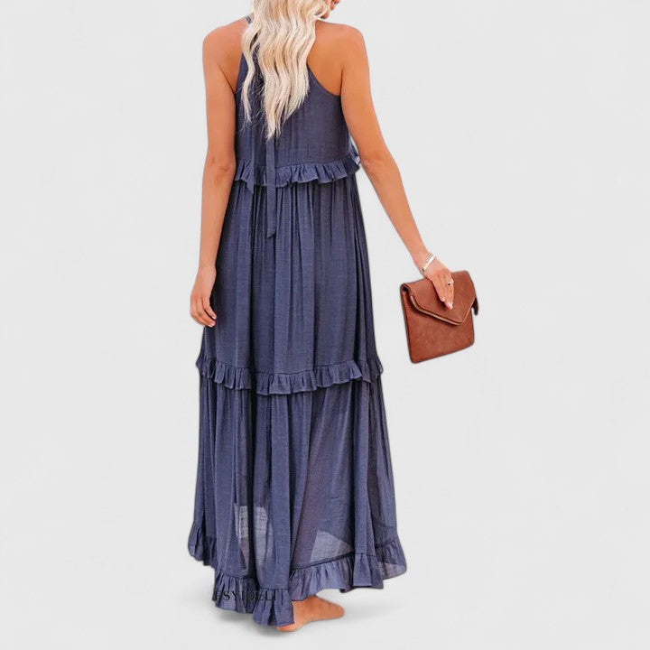 Shannon - Elegant Ruffle Flowy Dress For Women