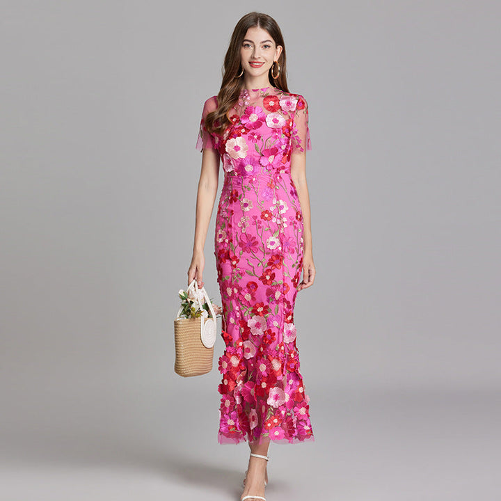 Rose | Women Romantic Floral Appliqué Mermaid Evening Gown