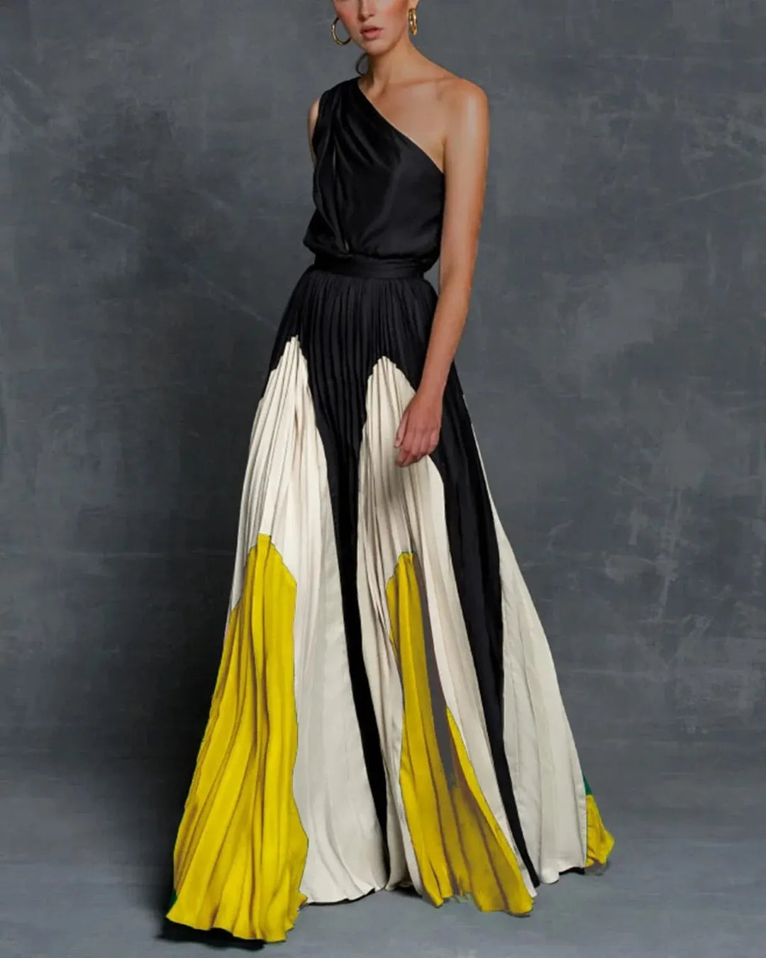 Sunny - Elegant One Shoulder Maxi Dress