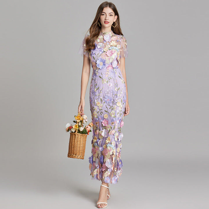 Rose | Women Romantic Floral Appliqué Mermaid Evening Gown