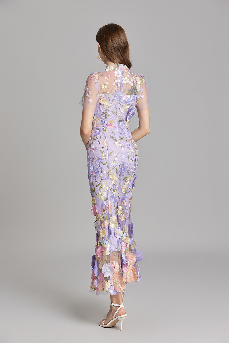 Rose | Women Romantic Floral Appliqué Mermaid Evening Gown