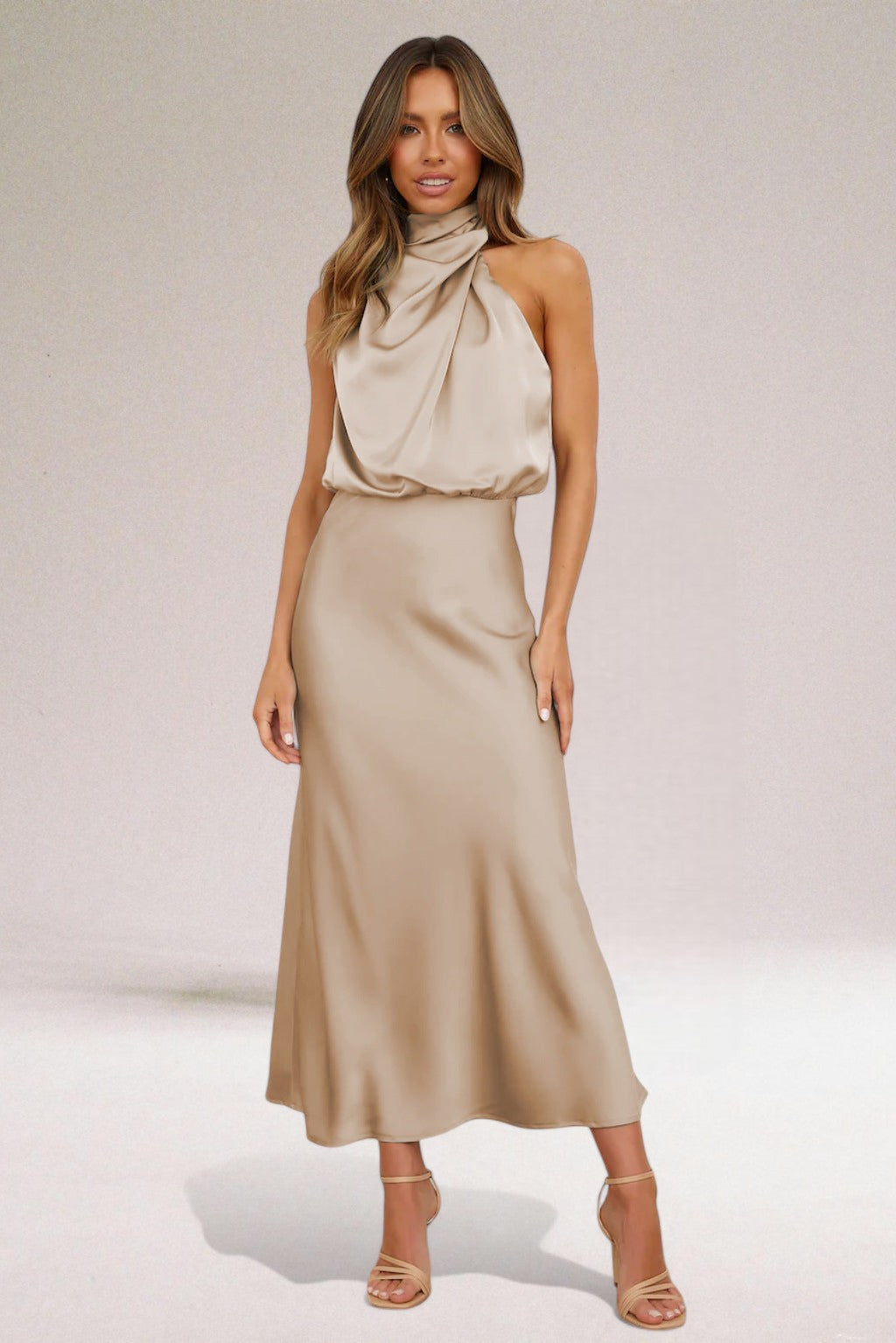 Giselle - Elegant Halter Neck Dress