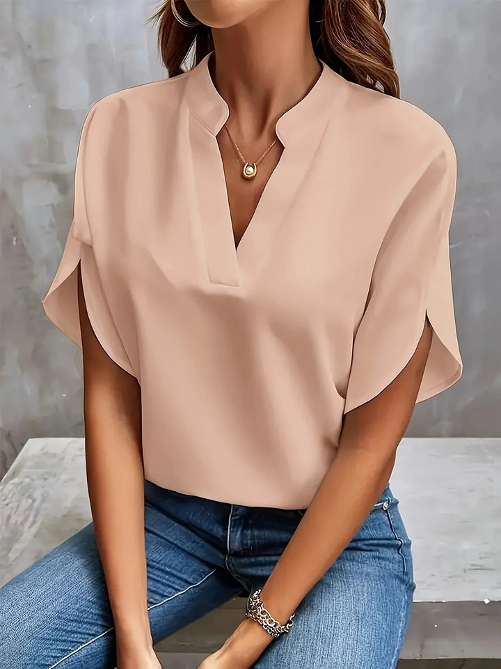 Thalia - Sophisticated V-Neck Blouse
