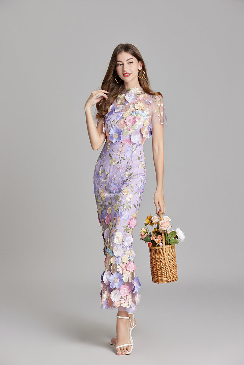 Rose | Women Romantic Floral Appliqué Mermaid Evening Gown