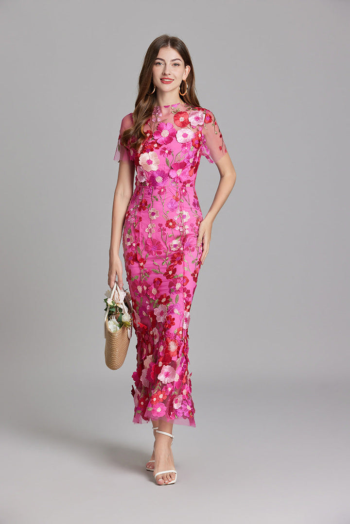 Rose | Women Romantic Floral Appliqué Mermaid Evening Gown