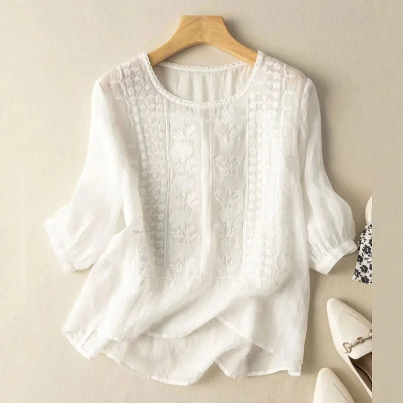 Sonia - Light Floral Relaxed Blouse