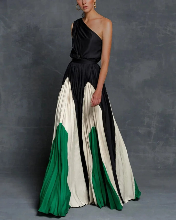 Sunny - Elegant One Shoulder Maxi Dress