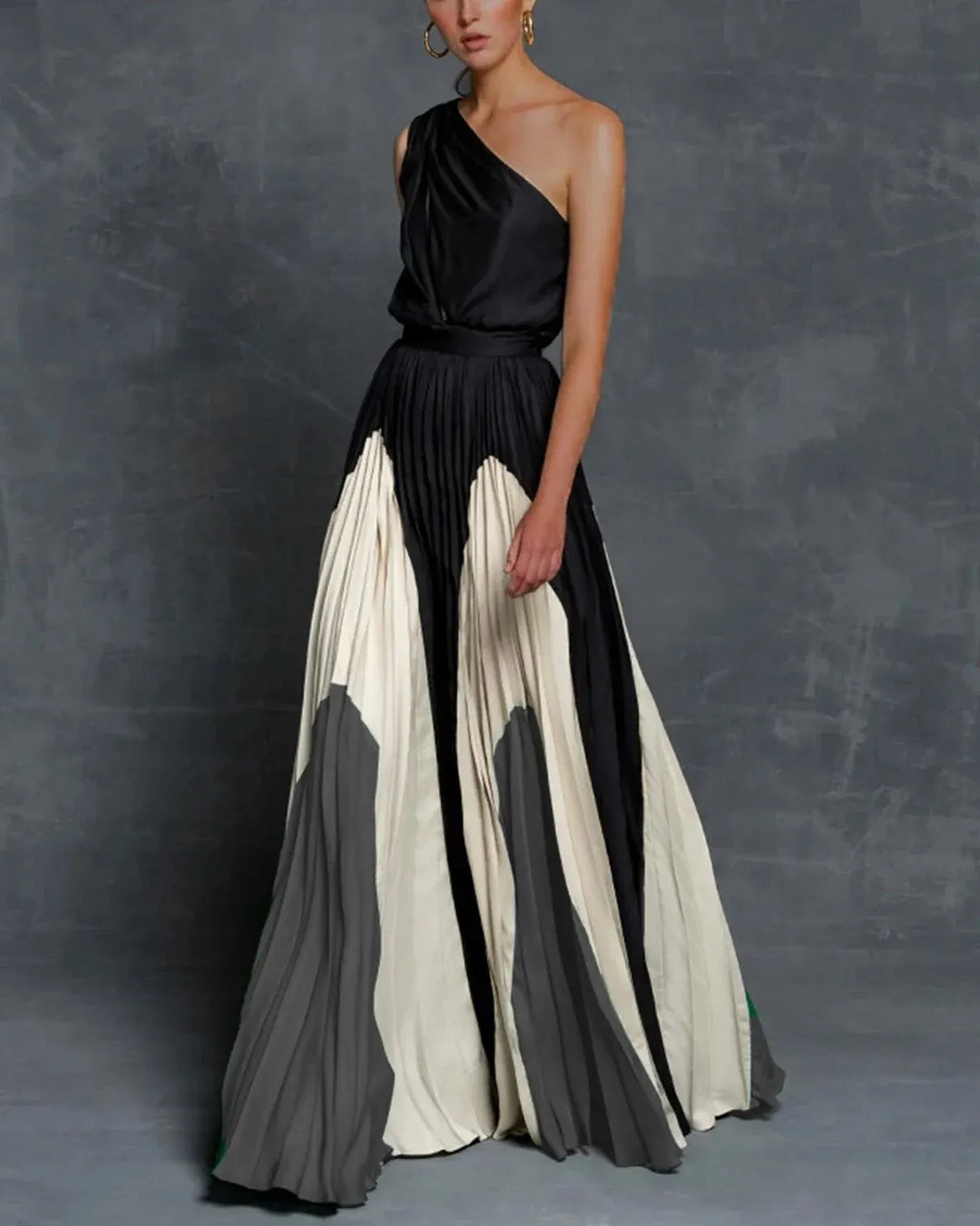 Sunny - Elegant One Shoulder Maxi Dress