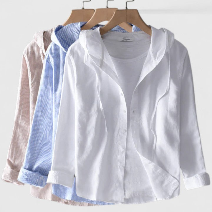 Demi - Elegant Hooded Spring Blouse