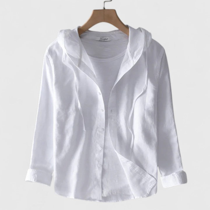 Demi - Elegant Hooded Spring Blouse