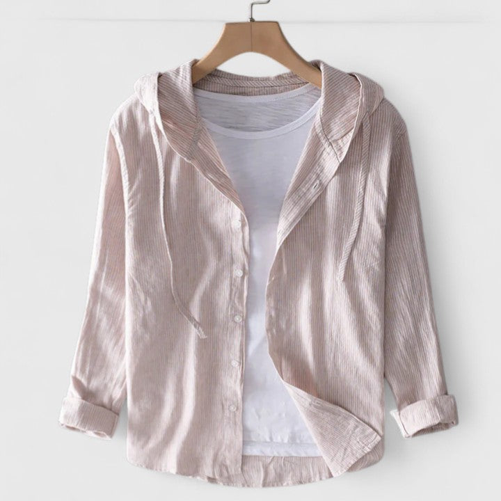 Demi - Elegant Hooded Spring Blouse