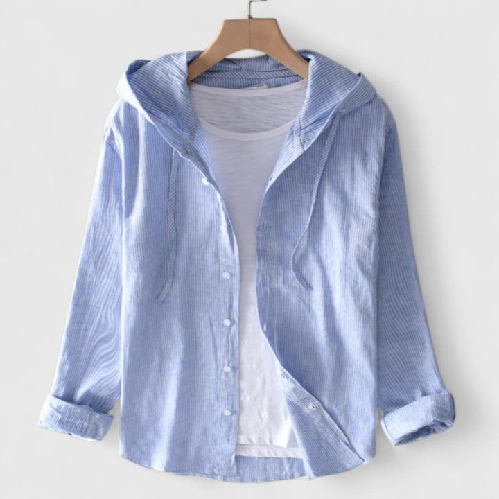 Demi - Elegant Hooded Spring Blouse