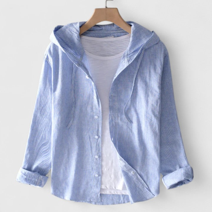 Demi - Elegant Hooded Spring Blouse