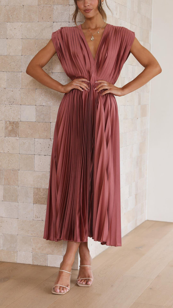 Ella | Women’s Formal Pleated Maxi Dress