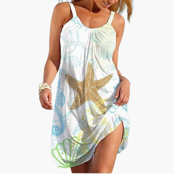 Claire - Women’s White Sleeveless Sundress
