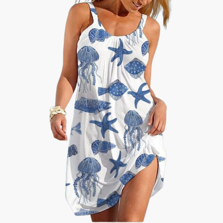 Claire - Women’s White Sleeveless Sundress