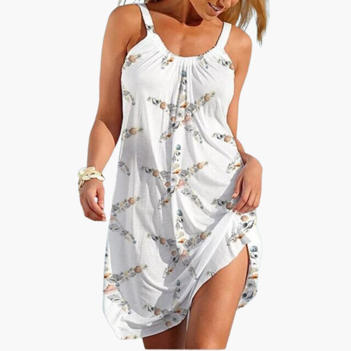 Claire - Women’s White Sleeveless Sundress