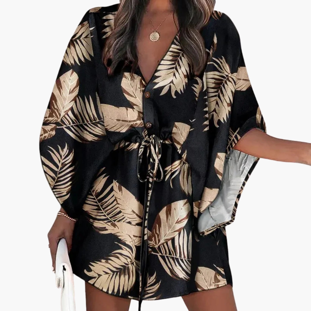 Sam - Women’s Floral Sundress with Waist Tie