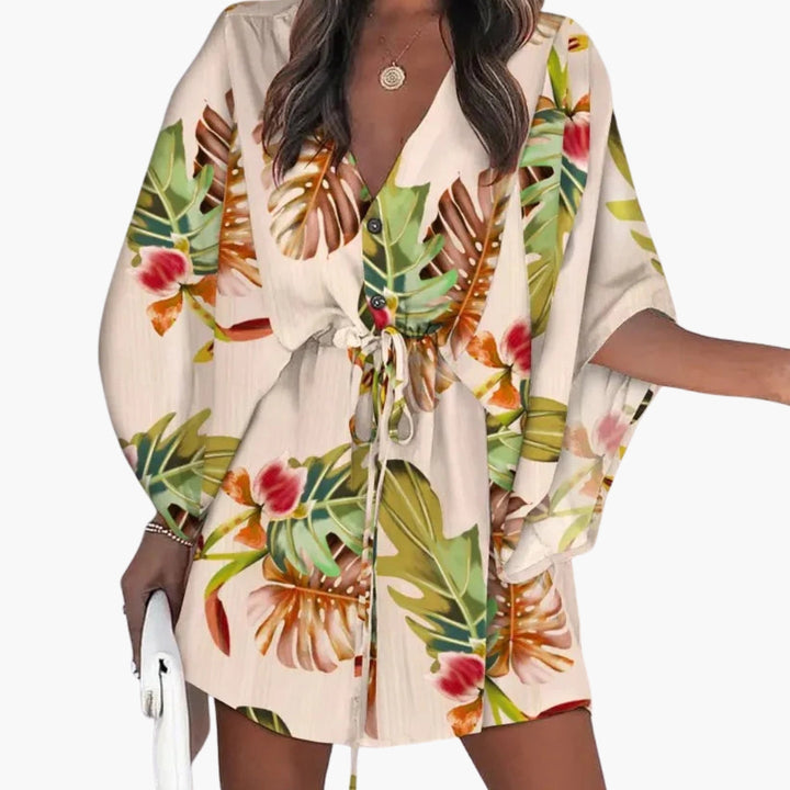 Sam - Women’s Floral Sundress with Waist Tie