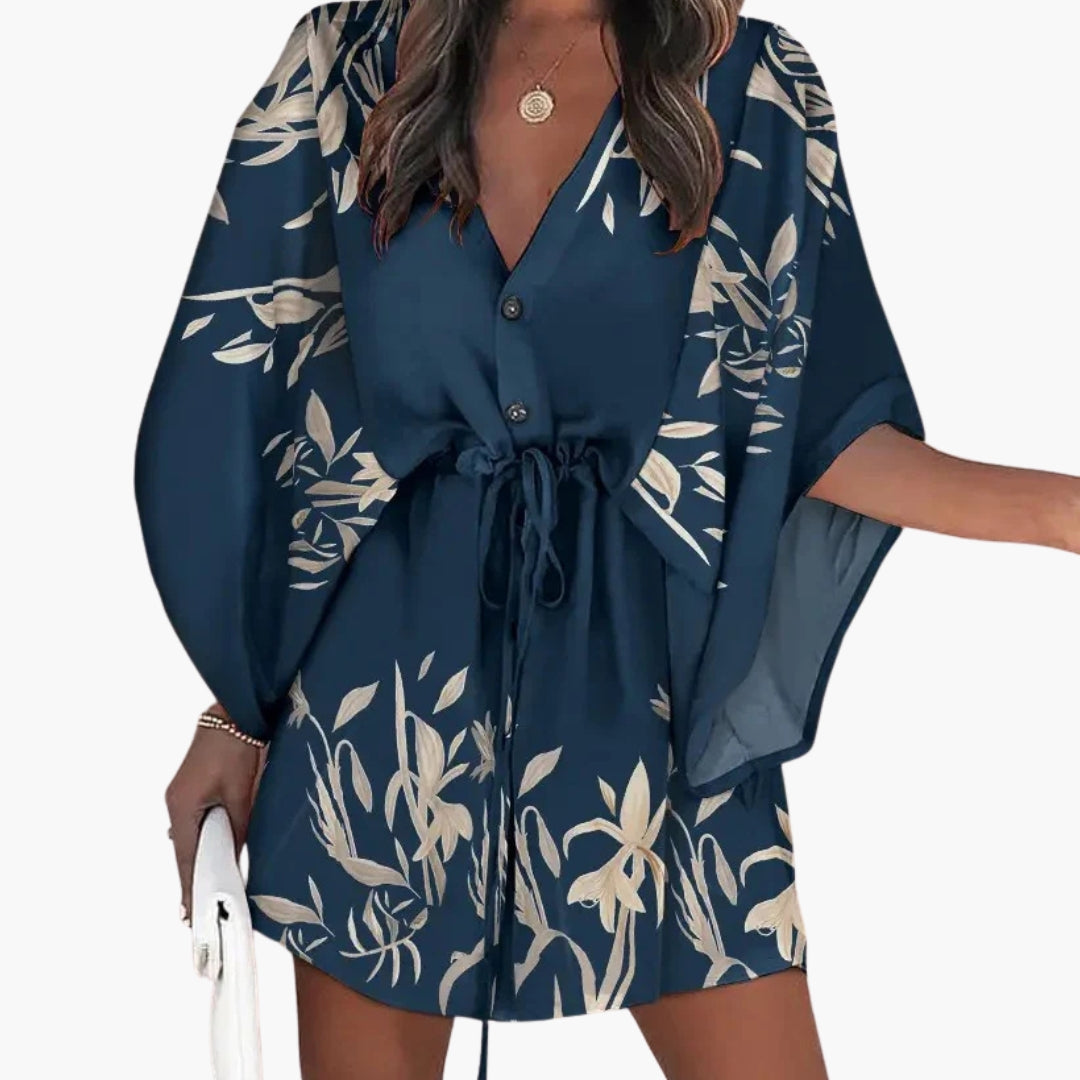 Sam - Women’s Floral Sundress with Waist Tie