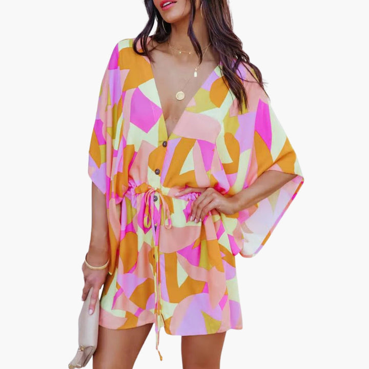 Sam - Women’s Floral Sundress with Waist Tie