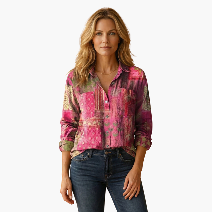 Vera - Women’s Classic Collared Long Sleeve Shirt