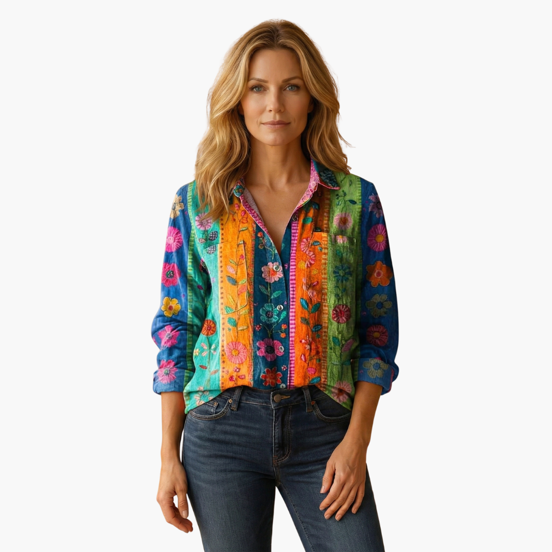 Vera - Women’s Classic Collared Long Sleeve Shirt